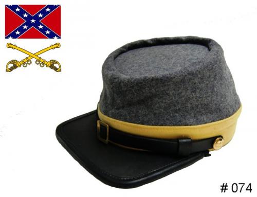 BT074 - Confederate Enlisted Kepi - Cavalry - EN STOCK (tailles M et L) 